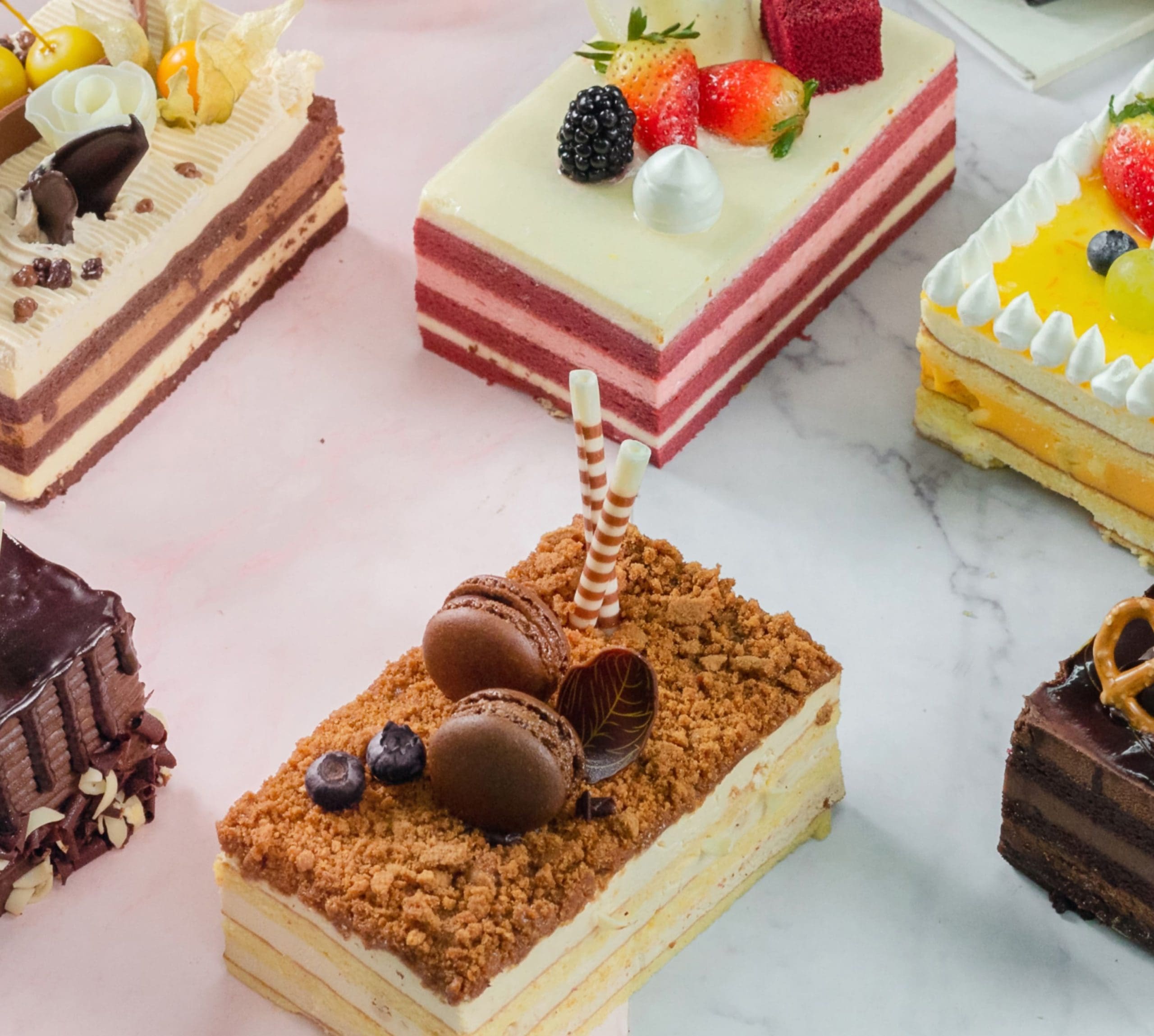 variety of cakes