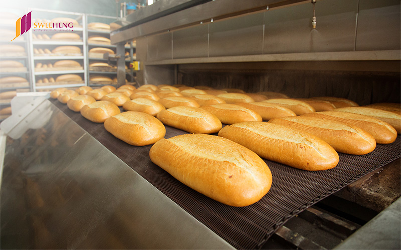 Fresh bread from oven